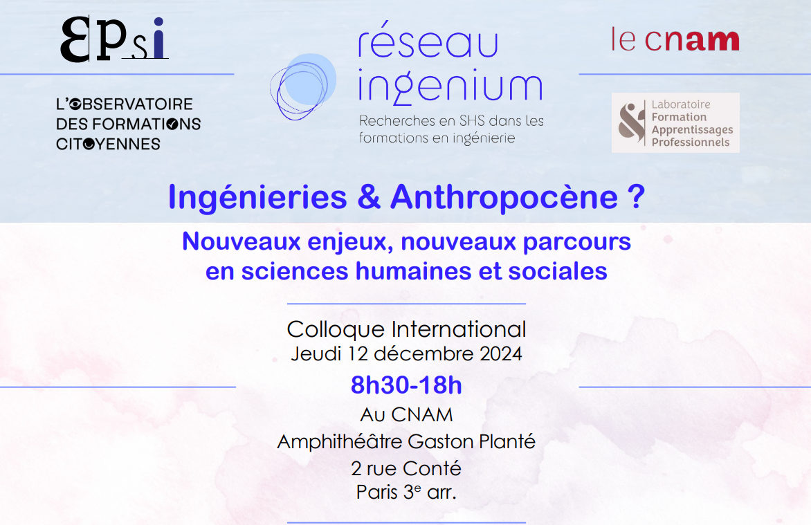 Colloque Ingnieries & Anthropocne